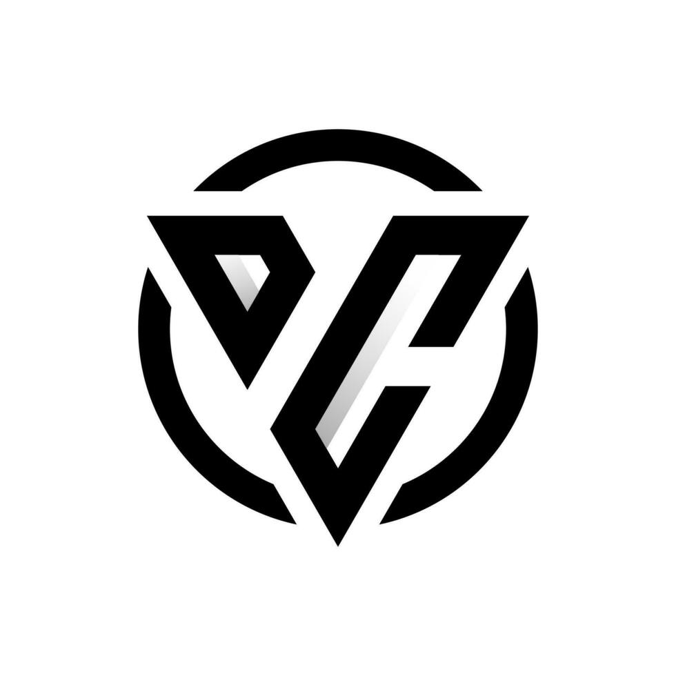 brief v of c logo ontwerp inspiraties vector