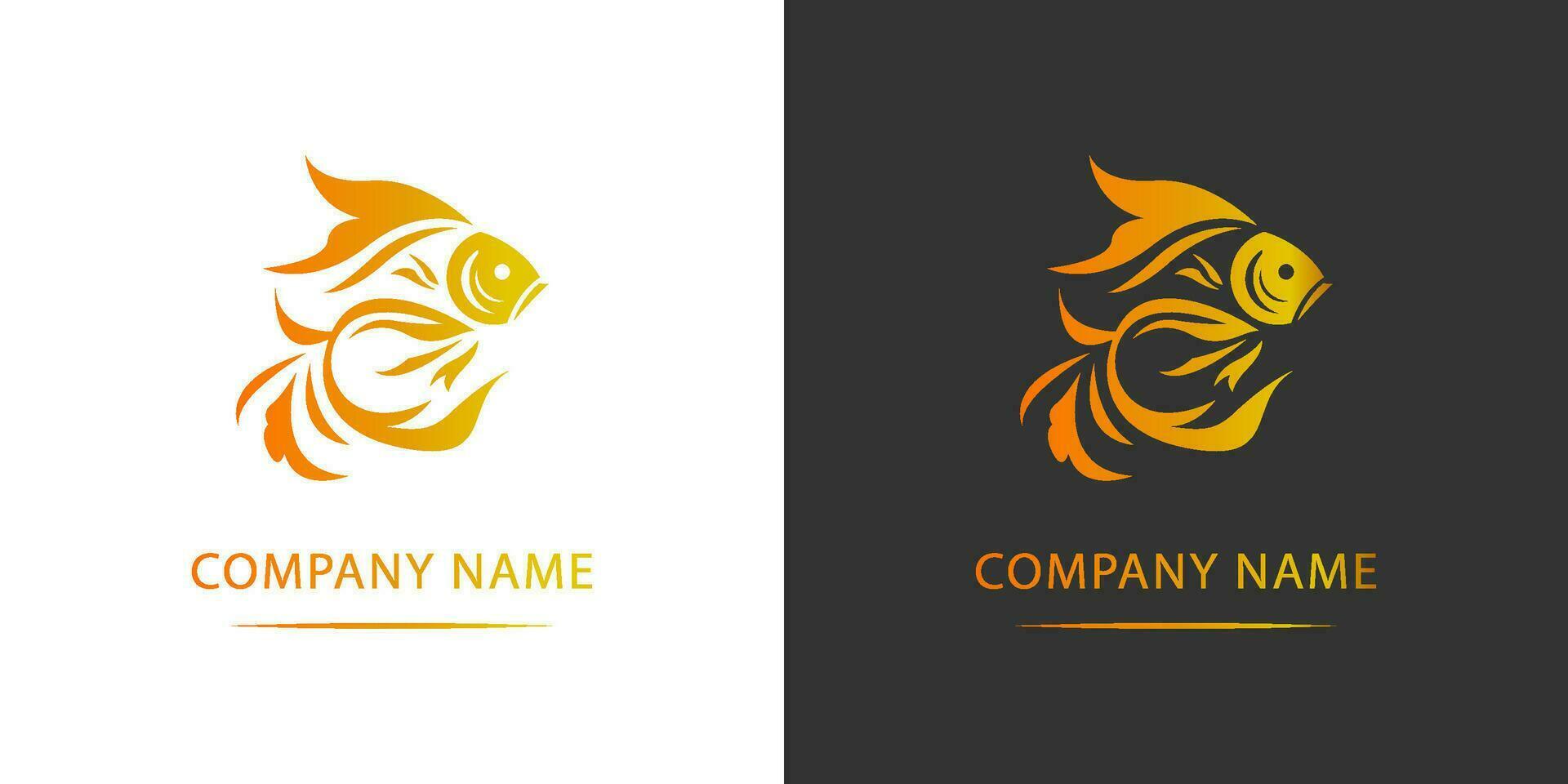 gouden vis vector logo van een goudvis voor bedrijf bedrijf logo minimalistische logo icoon voor bedrijf. pro vector logo.