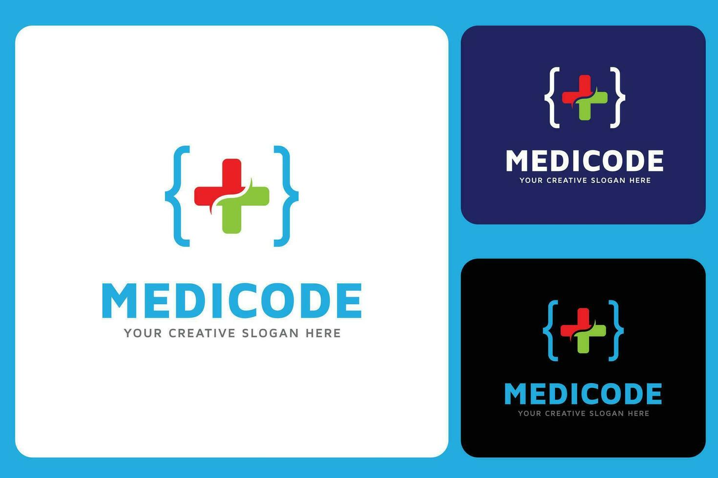 medisch code logo ontwerp sjabloon vector