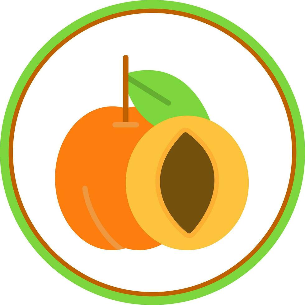 abrikoos vector icoon ontwerp