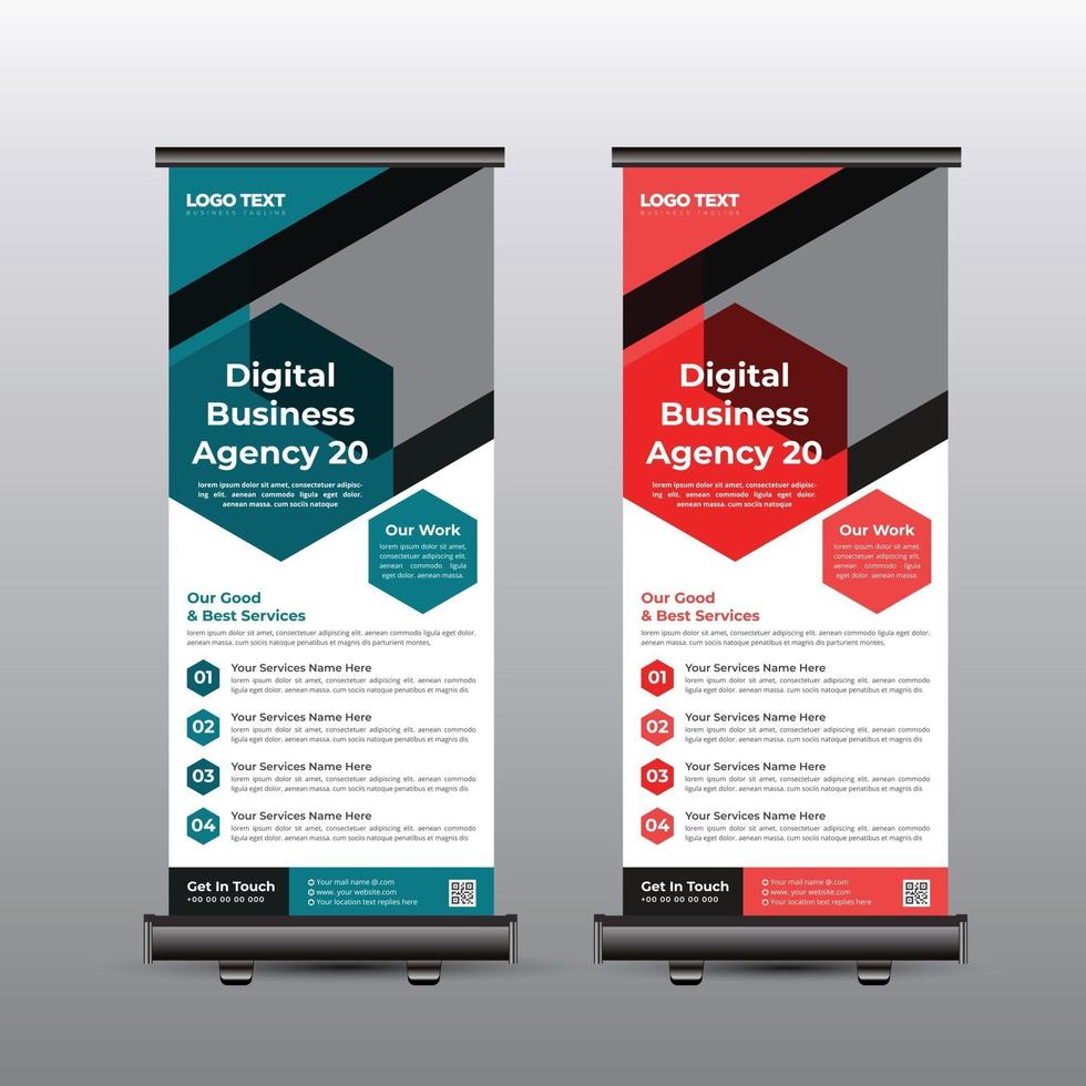 creatieve zakelijke roll-up banner vector