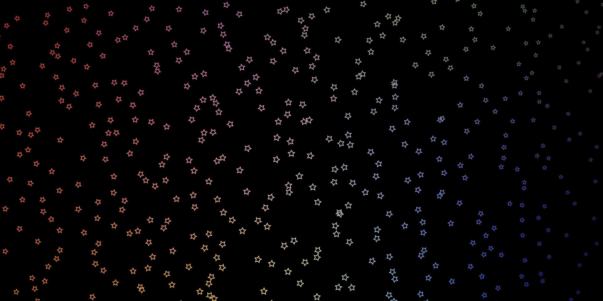 donker veelkleurig vectorpatroon met abstracte sterren kleurrijke illustratie met abstract gradiëntsterrenontwerp voor uw bedrijfsbevordering vector