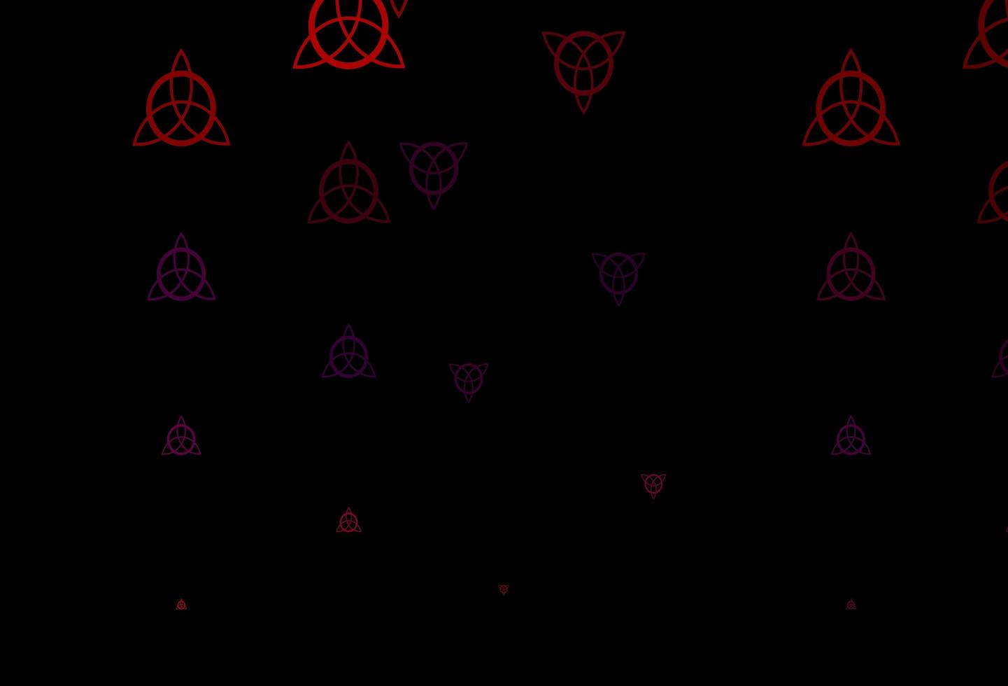 donkerblauw rood vectorpatroon met magische elementen vector