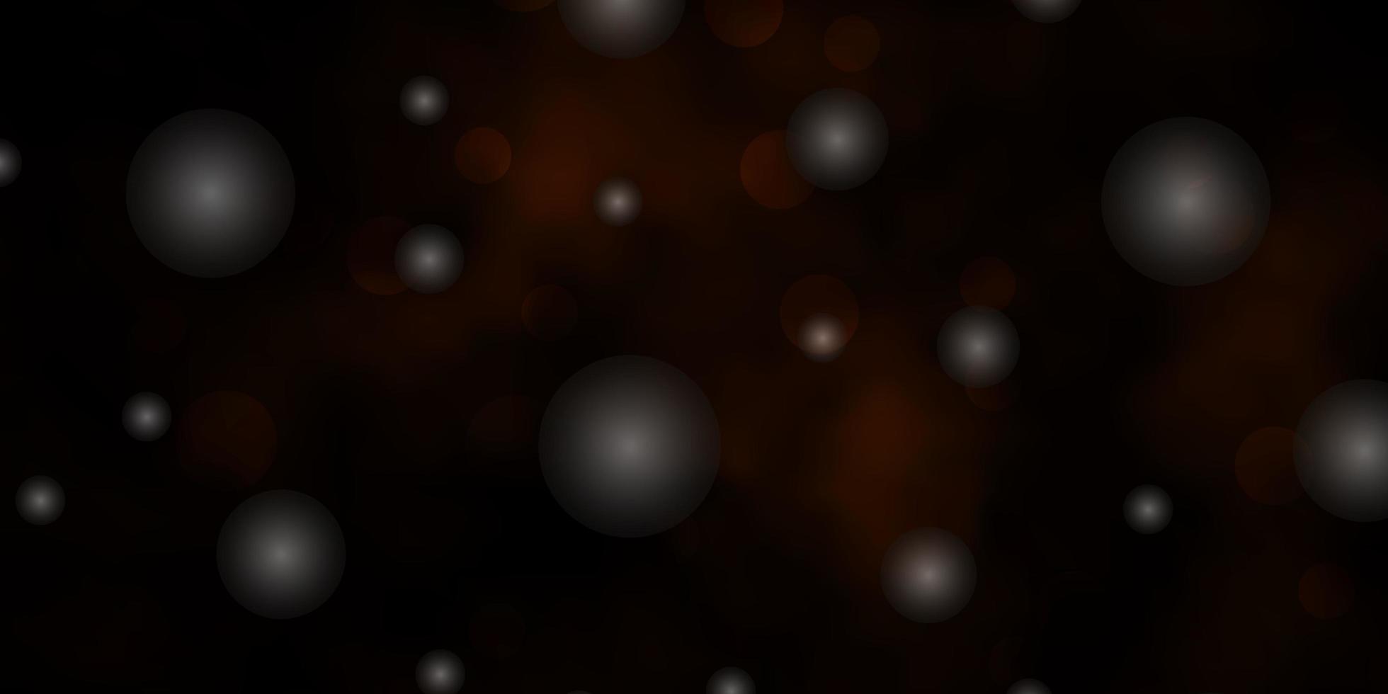donkergele vectortextuur met de illustratie van cirkelssterren met reeks kleurrijk abstract bollensterrenontwerp voor uw commercials vector