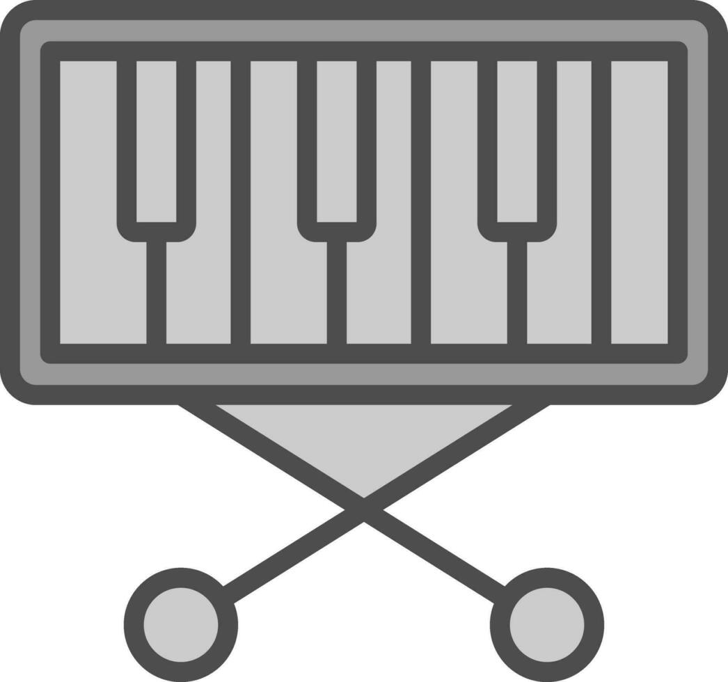 piano toetsenbord vector icoon ontwerp