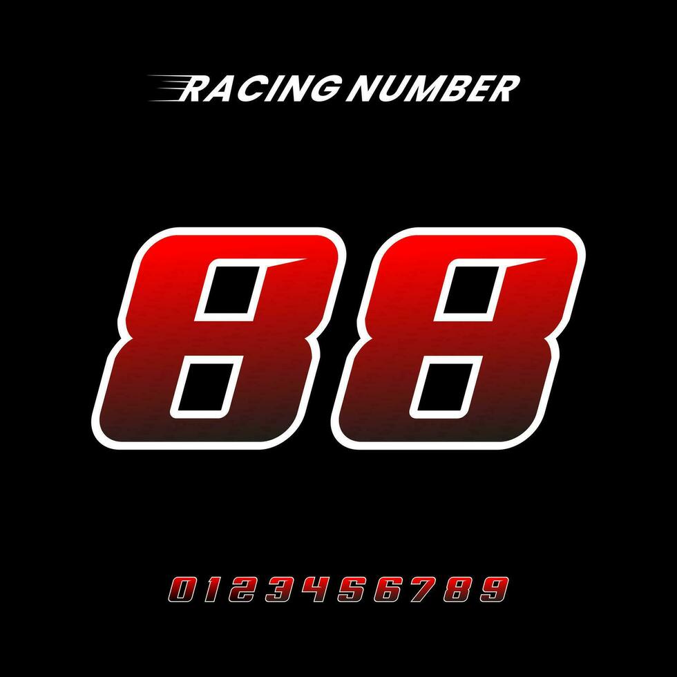 racing aantal 88 ontwerp vector sjabloon
