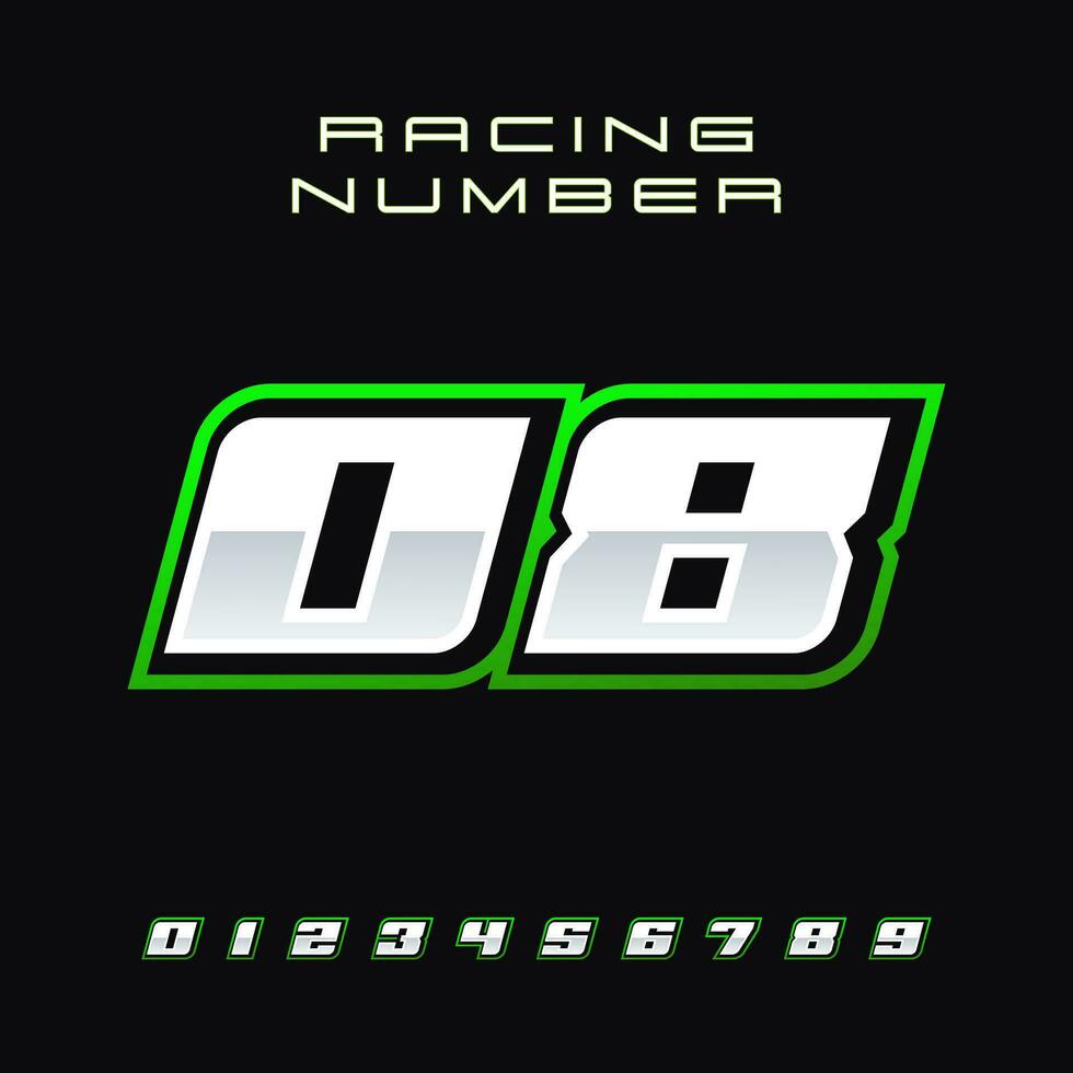 racing aantal vector ontwerp sjabloon 08