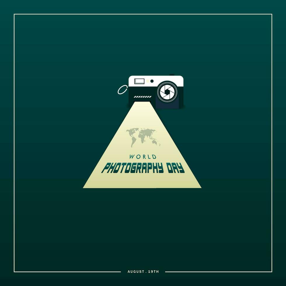 wereld fotografie dag vector, typografie ontwerp met camera. mooi zo sjabloon voor wereld fotografie dag ontwerp. vector