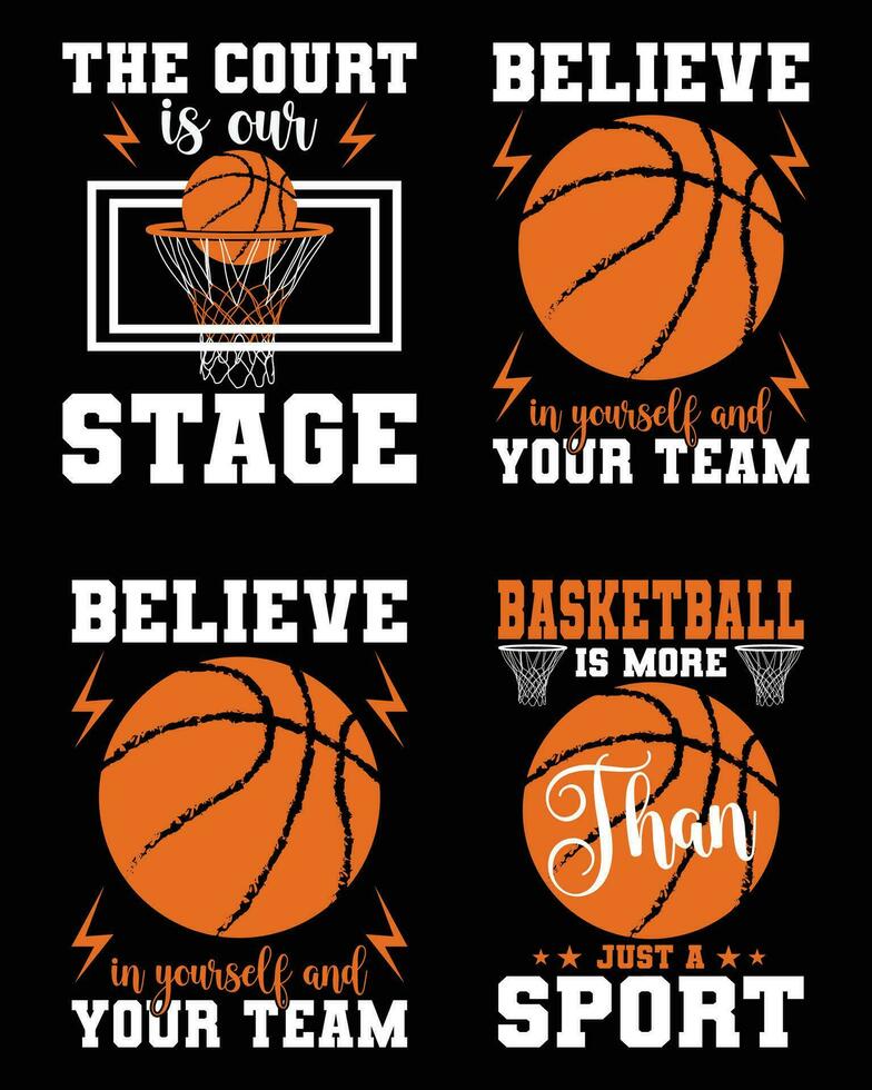 basketbal bundel vector pro t-shirt ontwerp