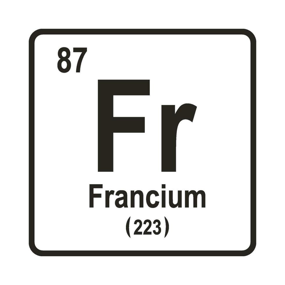 francium element icoon vector