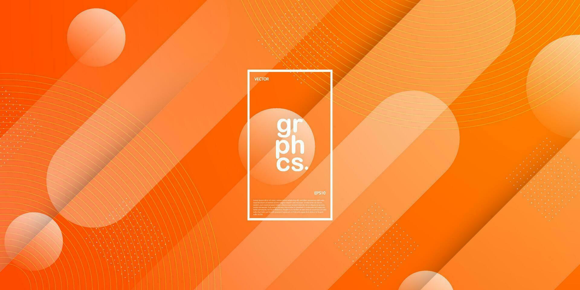 abstract dynamisch kleurrijk helder oranje met lijnen helling achtergrond. gemakkelijk patroon voor Scherm Product advertentie website sjabloon behang poster. eps10 vector