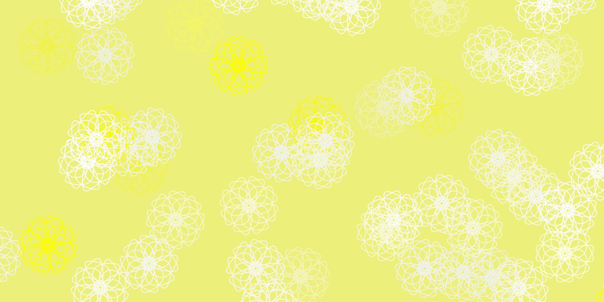 lichtgeel vector natuurlijk kunstwerk met bloemen