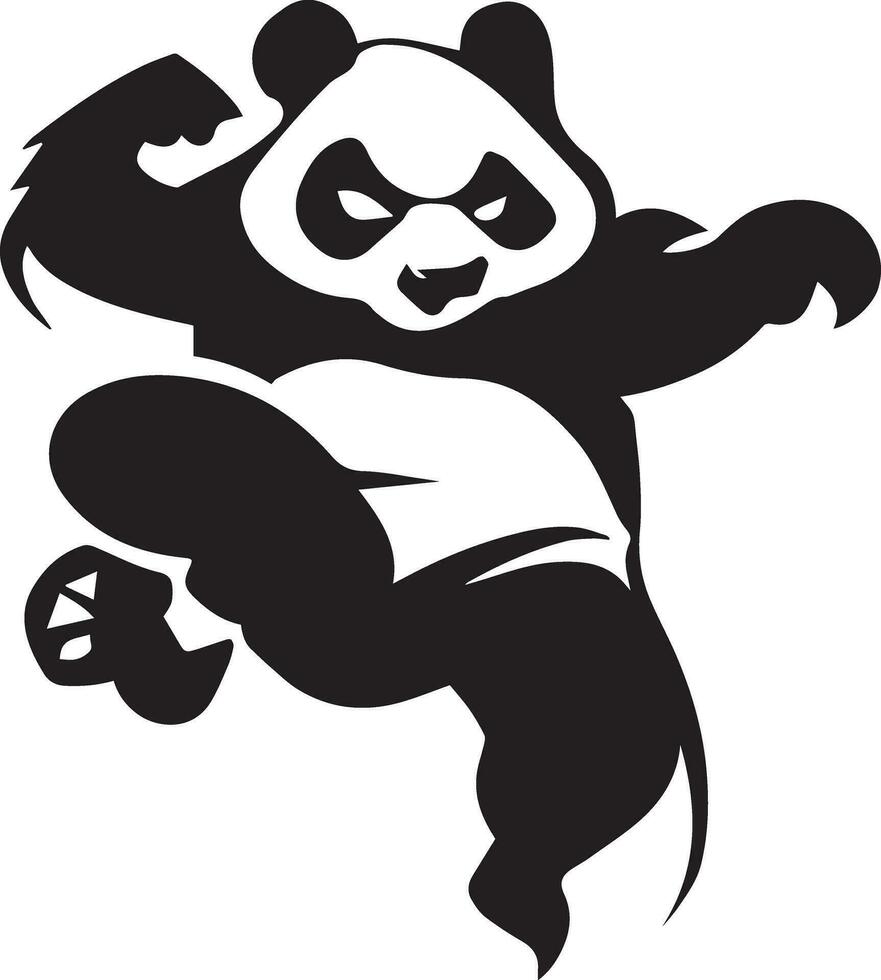 kung fu panda vector tatoeëren ontwerp illustratie