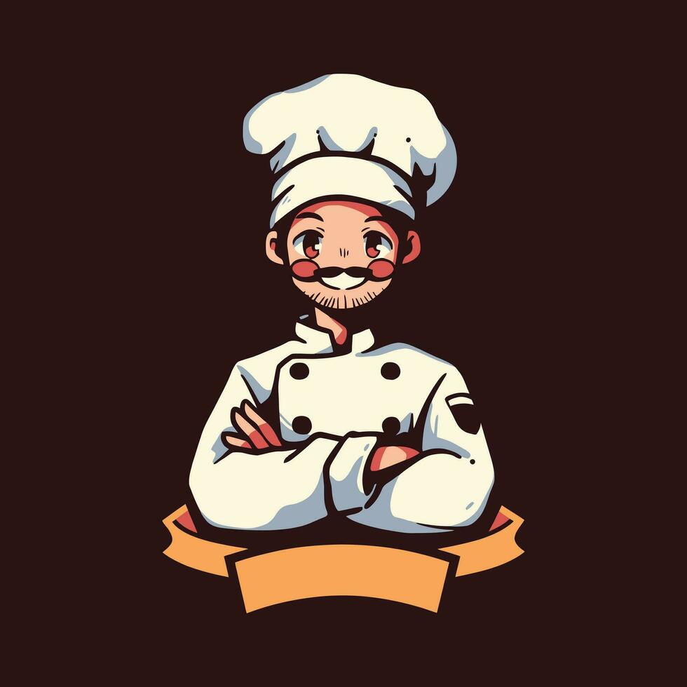 chef mascotte logo ontwerp. restaurant logo vector