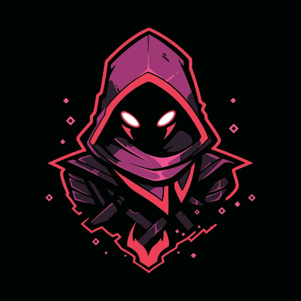 Ninja hoofd mascotte logo voor esport. Ninja t-shirt ontwerp. Ninja logo. Ninja sticker vector