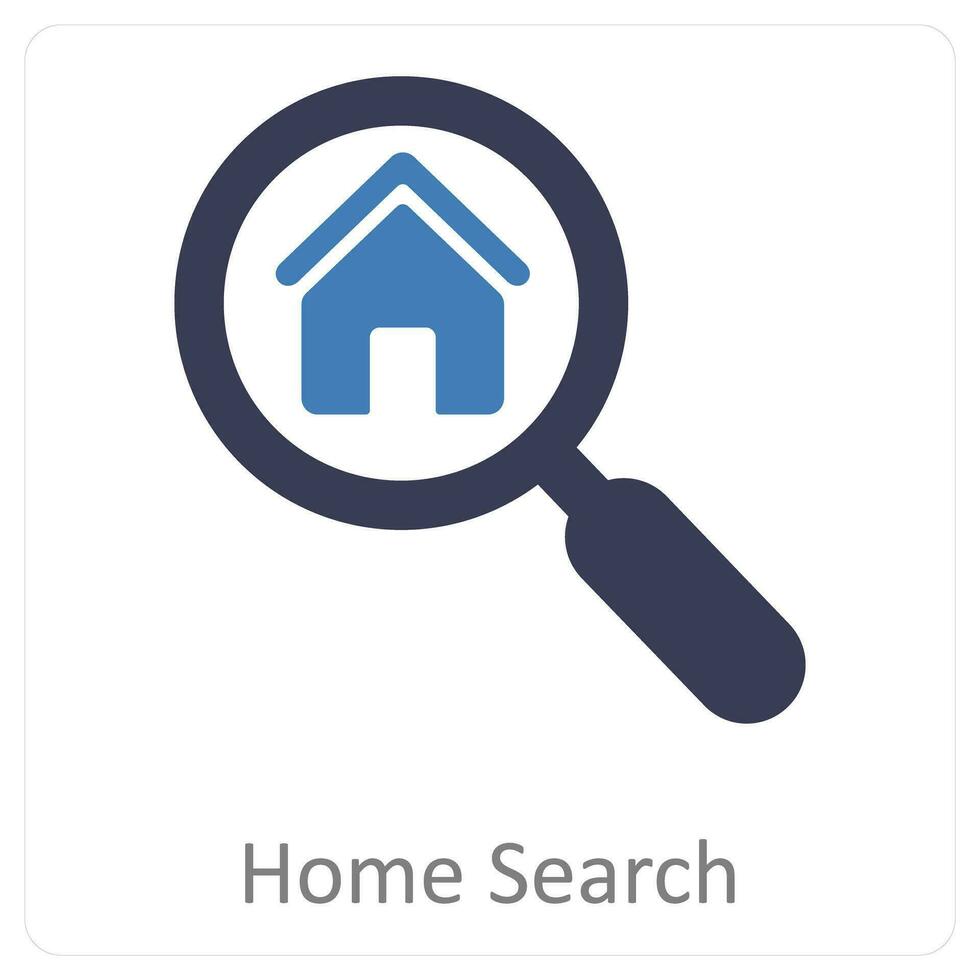 huis zoeken en zoeken huis icoon concept vector