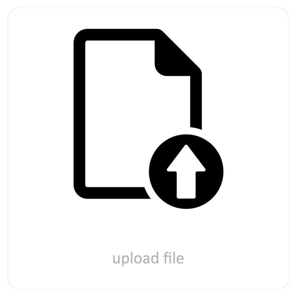 uploaden het dossier en bestandspictogram concept vector