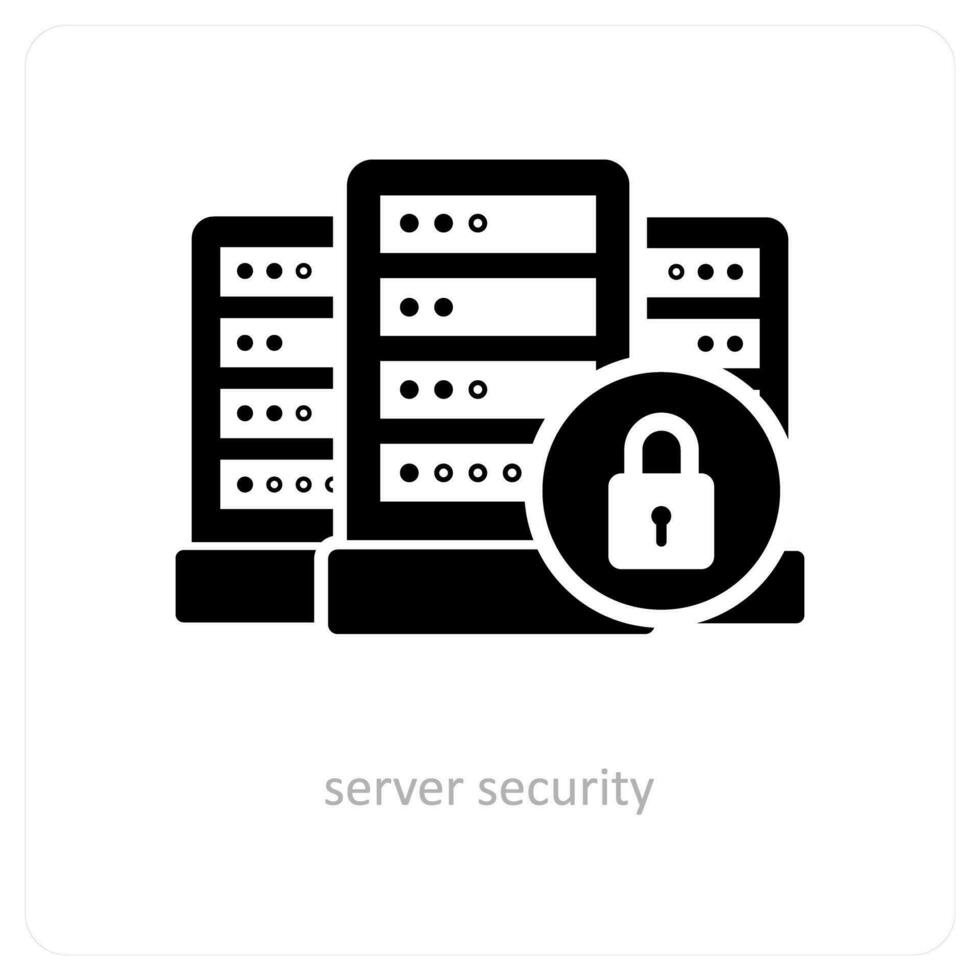 server veiligheid en veiligheid icoon concept vector