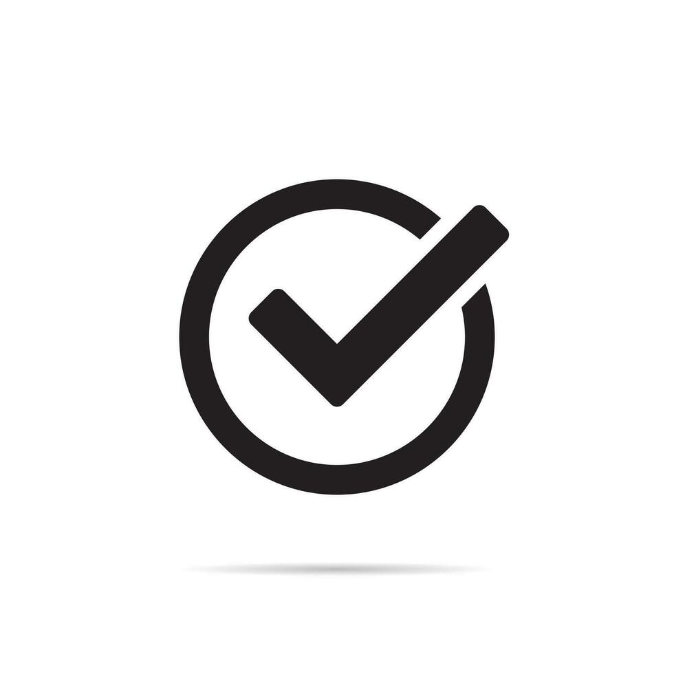 checkbox icoon vector. vinkje, controleren, checklist teken symbool geïsoleerd Aan wit achtergrond vector