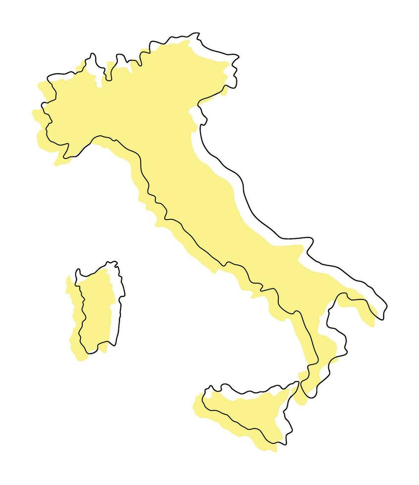Italië kaart 3d kleur kaart vector