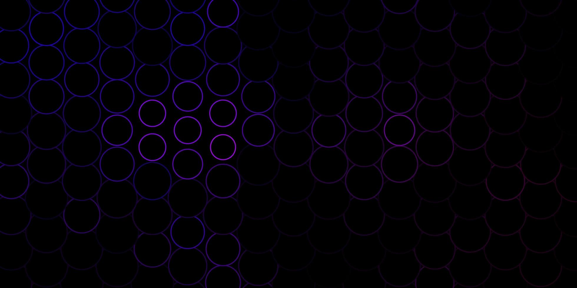 donkerpaarse vectorsjabloon met cirkels abstracte kleurrijke schijven op eenvoudig gradiëntontwerp als achtergrond voor affichesbanners vector