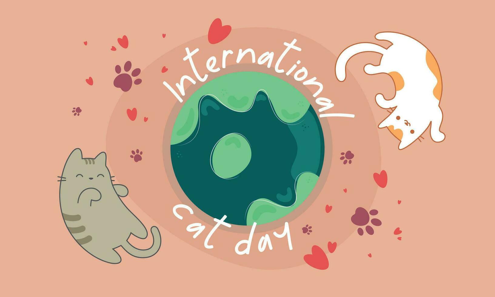 internationale kattendag vector