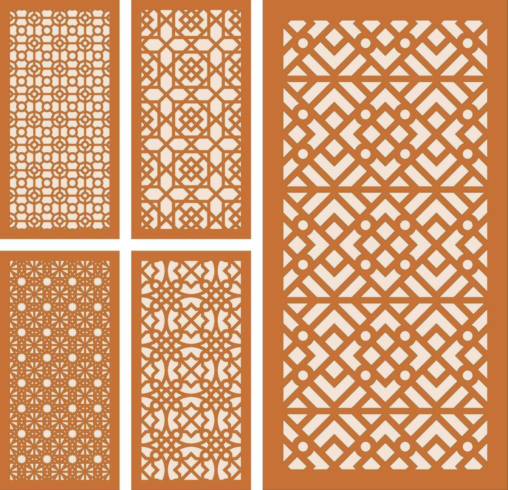 gemakkelijk vector patroon voor laser snijden, decoratie, en ornament. metaal ontwerp, hout snijwerk, vector