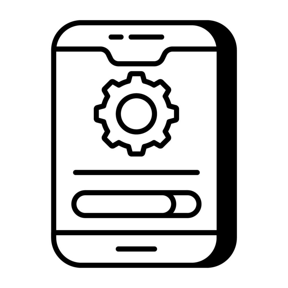 een icoon ontwerp van mobiel installatie vector