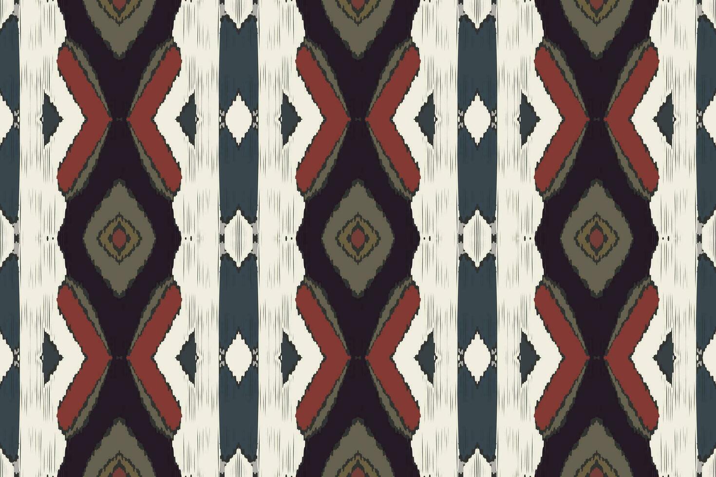 motief ikat naadloos patroon borduurwerk achtergrond. ikat afdrukken meetkundig etnisch oosters patroon traditioneel. ikat aztec stijl abstract ontwerp voor afdrukken textuur,stof,sari,sari,tapijt. vector