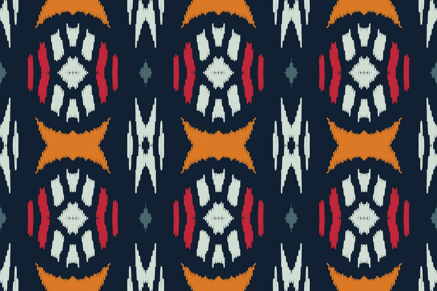 motief ikat naadloos patroon borduurwerk achtergrond. ikat bloemen meetkundig etnisch oosters patroon traditioneel. ikat aztec stijl abstract ontwerp voor afdrukken textuur,stof,sari,sari,tapijt. vector