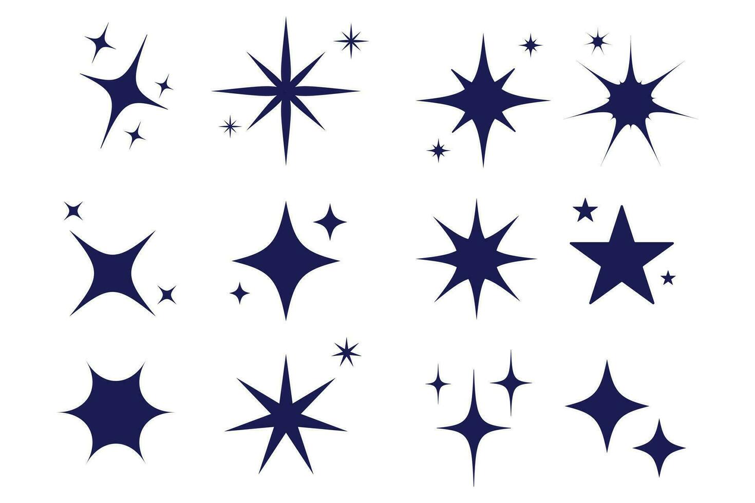 vlak sprankelend ster illustratie vector