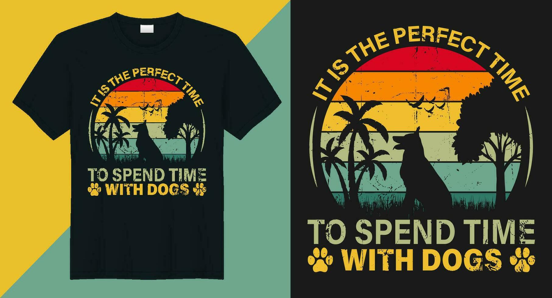 het is de perfect tijd naar besteden tijd met mijn honden vector t-shirt ontwerp