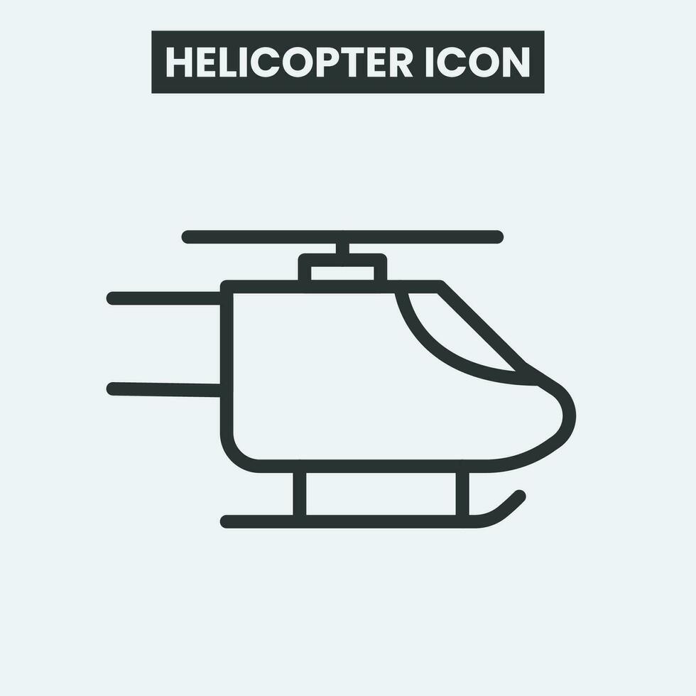 helikopter icoon Aan wit achtergrond. schets helikopter icoon. minimaal en premie helikopter icoon. eps 10 vector. vector