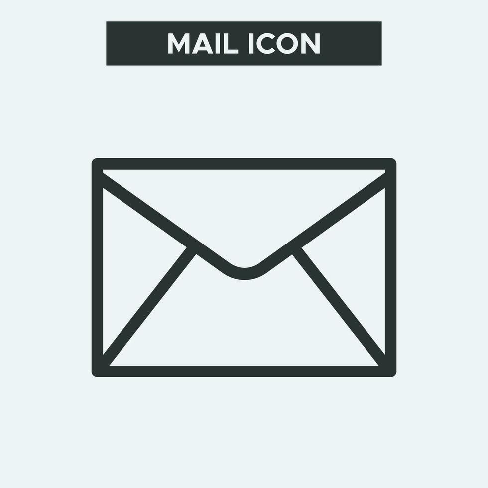 envelop mail, e-mail icoon Aan wit achtergrond. minimaal en premie mail icoon vector