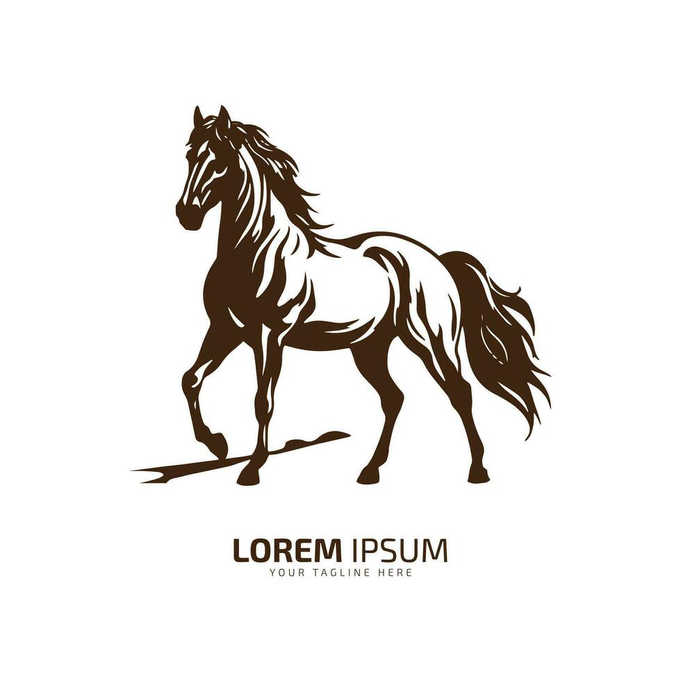 paard logo icoon vector illustratie ontwerp sjabloon silhouet geïsoleerd symbool geel paard.