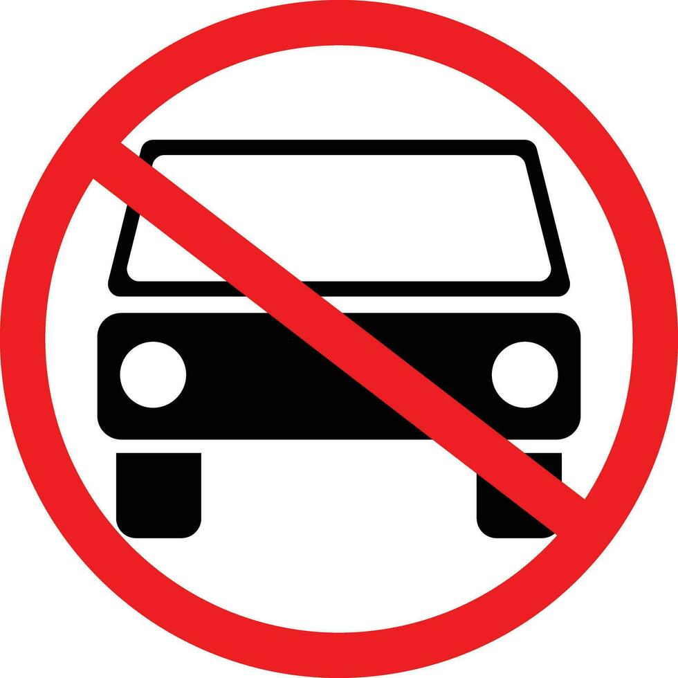 Nee parkeren beperking icoon teken vector