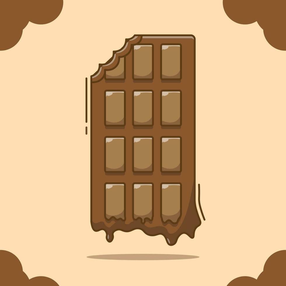 vlak vector illustratie van gesmolten gechocolateerd