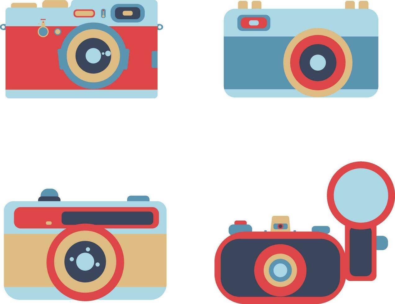 retro camera illustratie. voor ontwerp decoratie. vector illustratie