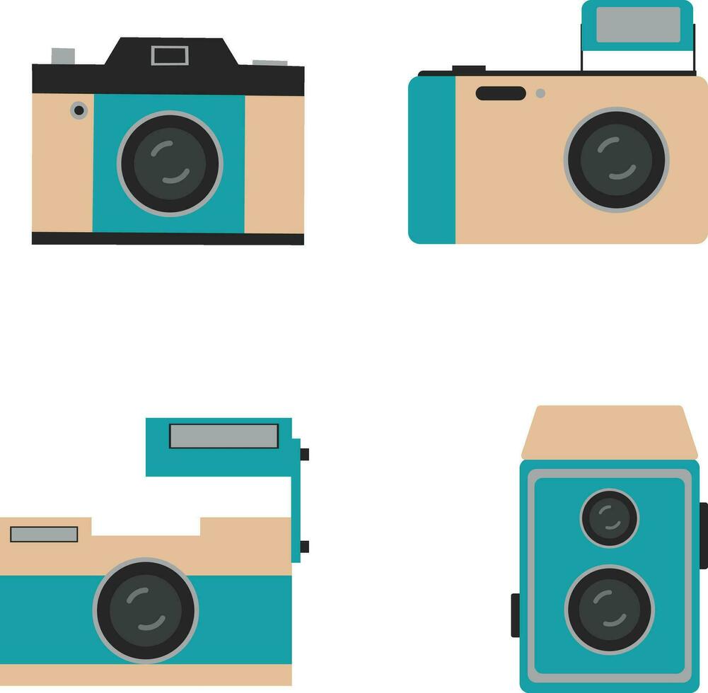 retro camera illustratie. voor ontwerp decoratie. vector illustratie