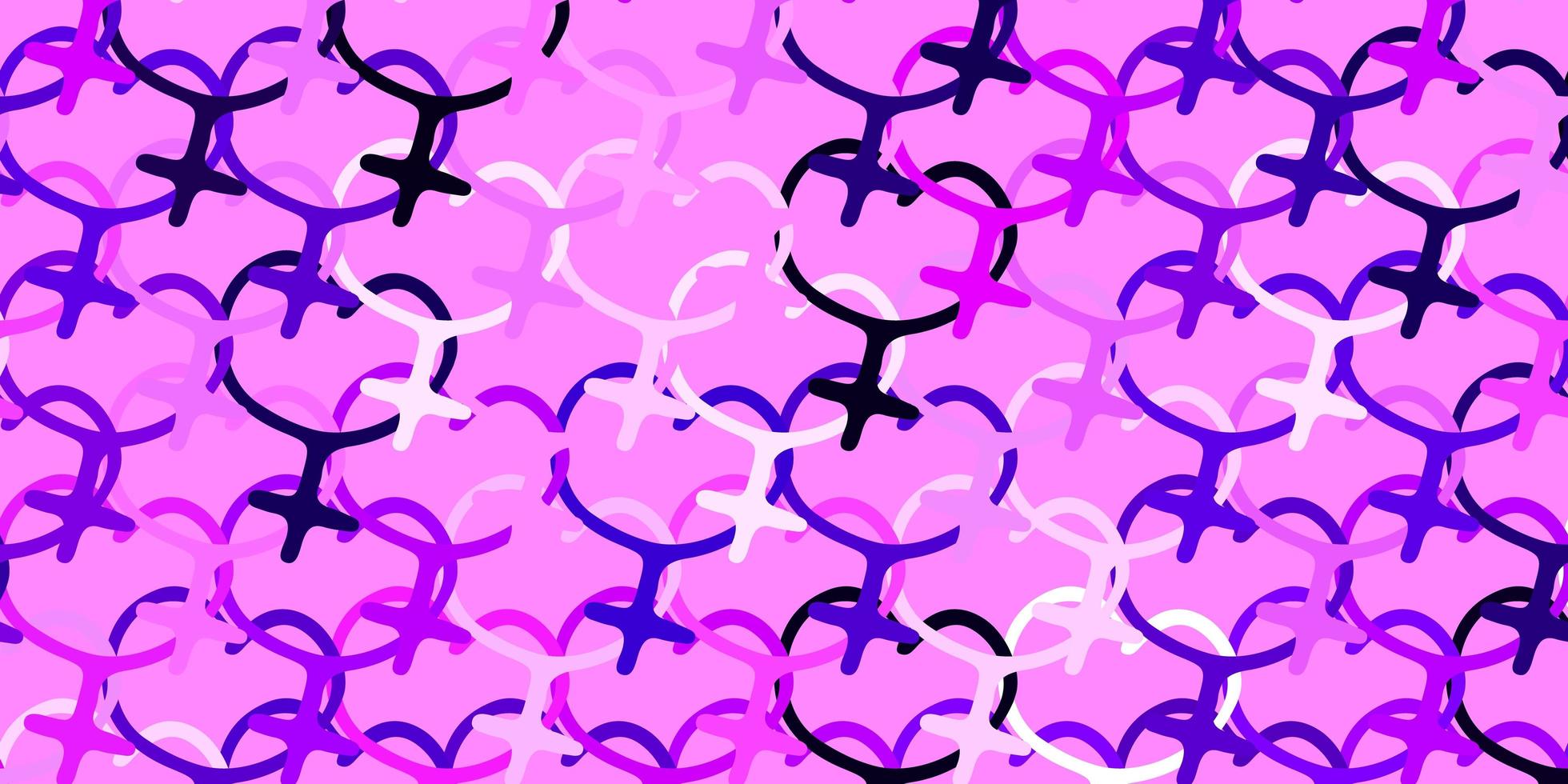 lichtpaarse roze vectorachtergrond met vrouwensymbolen vector