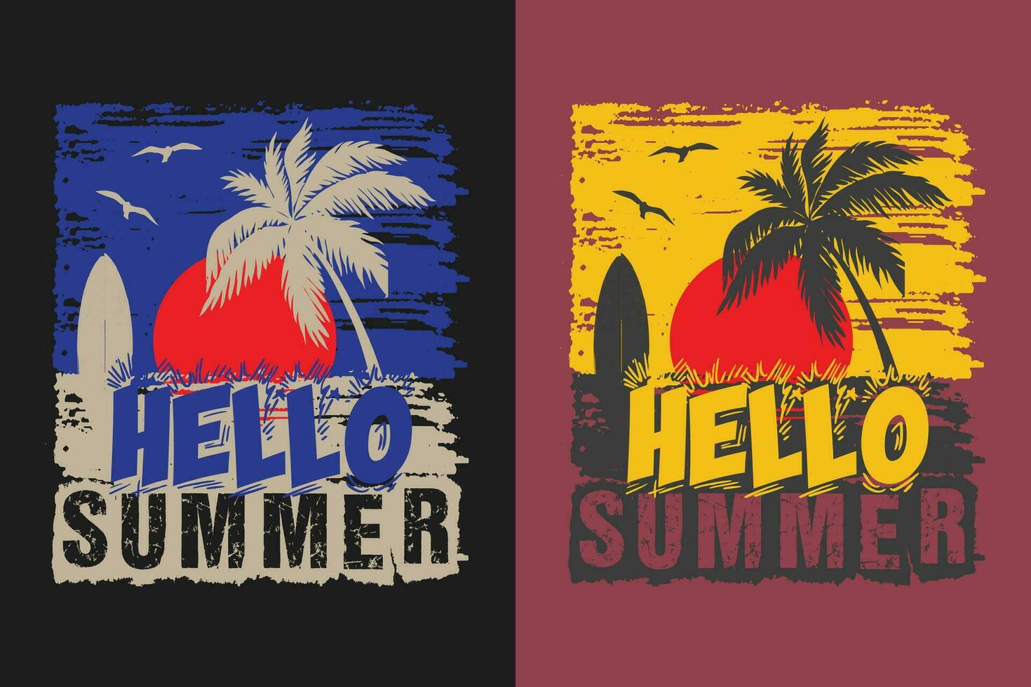 Hallo zomer, zomer gevoel, zomer t-shirt, vakantie shirt, familie zomer shirt, vakantie kleding, strand shirt, zomer strand, buitenshuis, palm boom vector