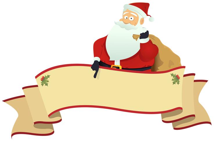 Santa's Scroll Banner vector