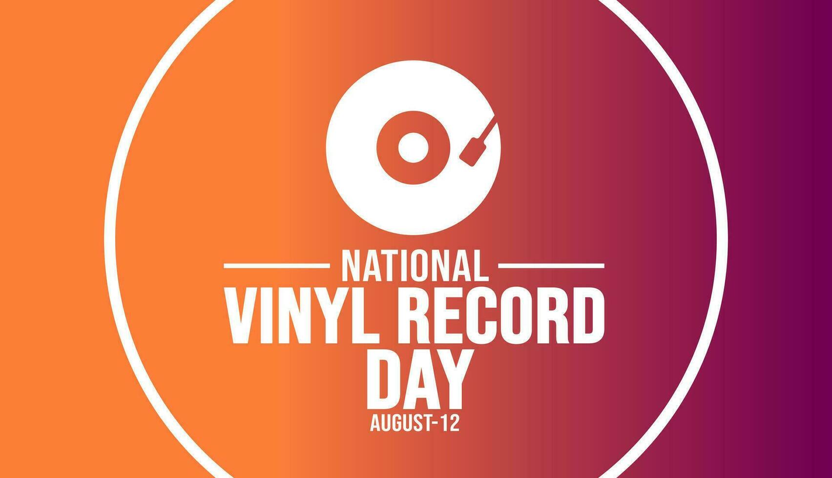 12 augustus nationaal vinyl Vermelding dag achtergrond sjabloon. vakantie concept. achtergrond, banier, aanplakbiljet, kaart, en poster ontwerp sjabloon met tekst opschrift en standaard- kleur. vector illustratie.