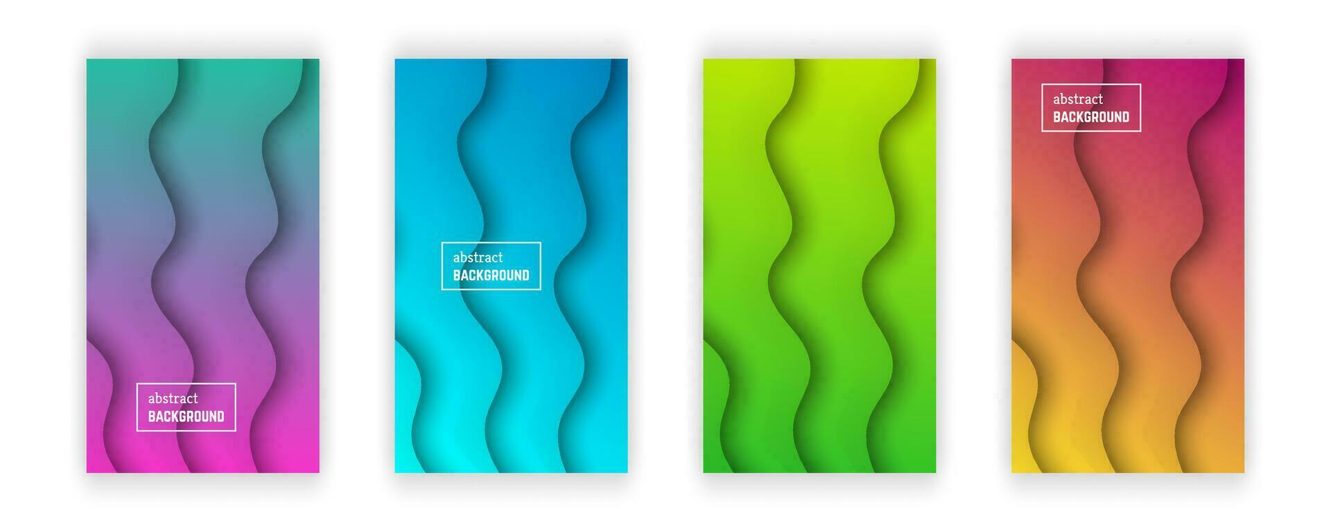 abstract minimaal Golf meetkundig achtergrond. reeks van vier Golf laag vorm voor banier, Sjablonen, kaarten. vector illustratie.