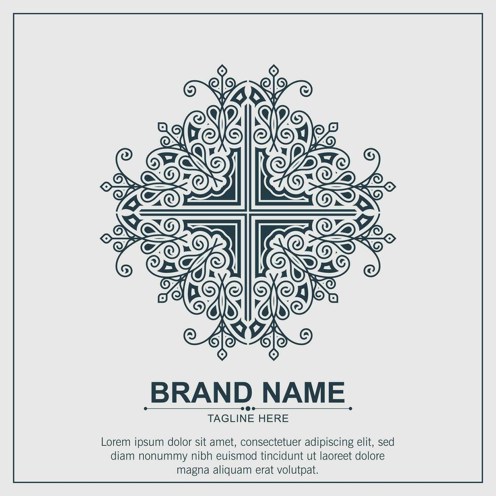 ornament kunst logo ontwerp sjabloon vector
