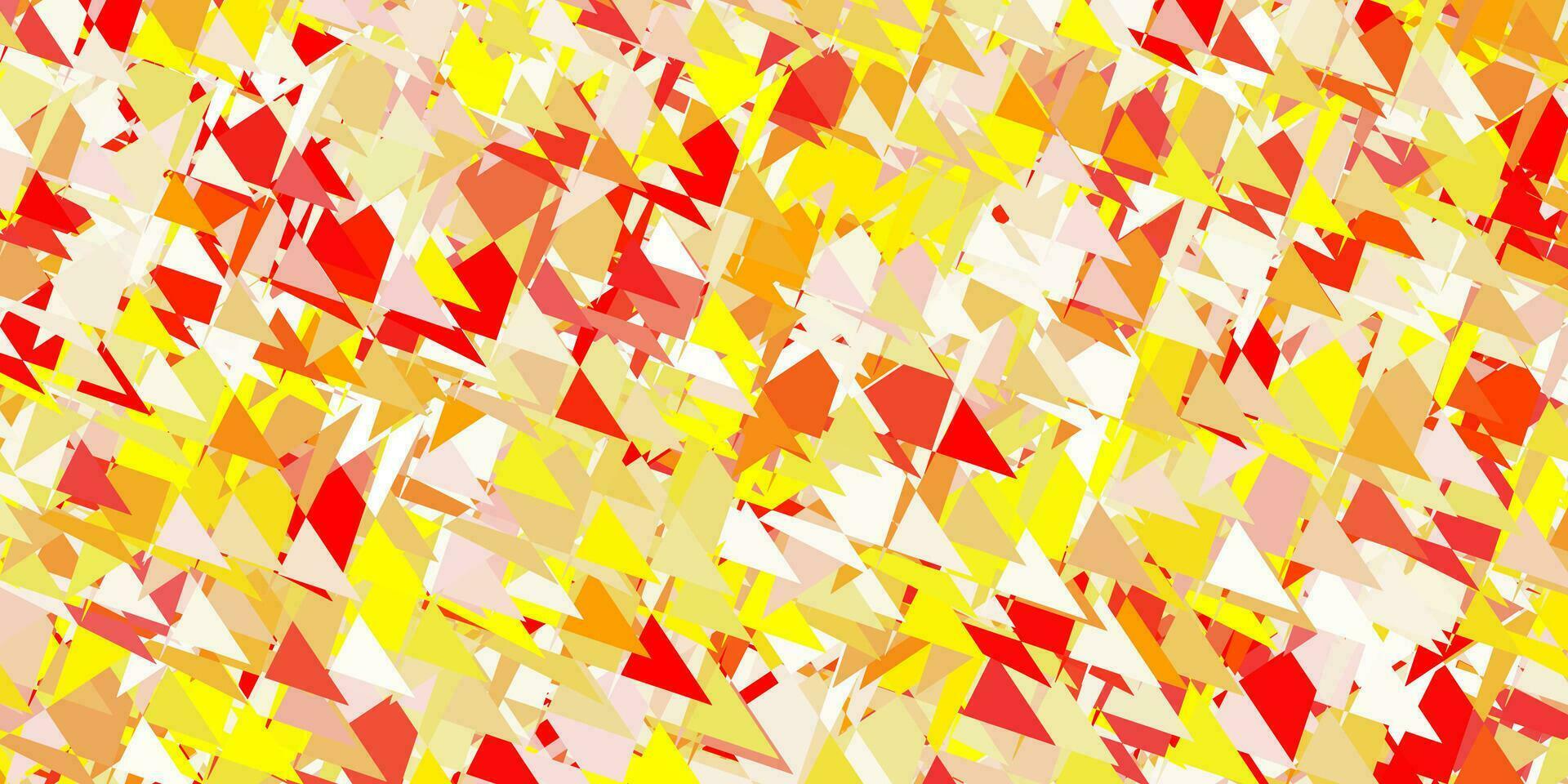 lichtrood, geel vectormalplaatje met driehoeksvormen. vector