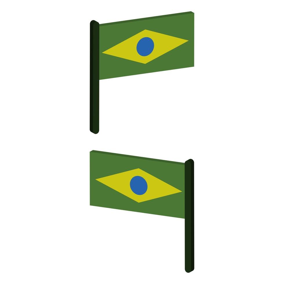 braziliaanse vlag op achtergrond vector