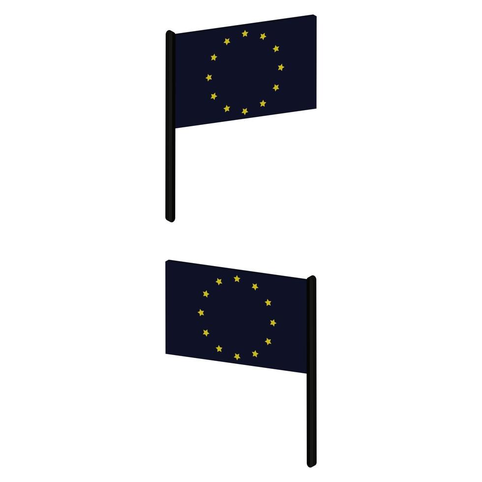 vlag van de europese unie op de achtergrond vector