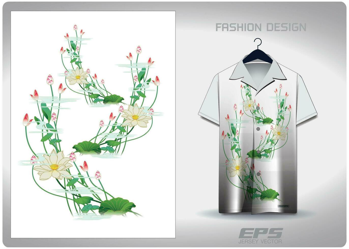 vector hawaiiaans overhemd achtergrond afbeelding.lotus bloem wit achtergrond patroon ontwerp, illustratie, textiel achtergrond voor hawaiiaans hemd, trui hawaiiaans overhemd