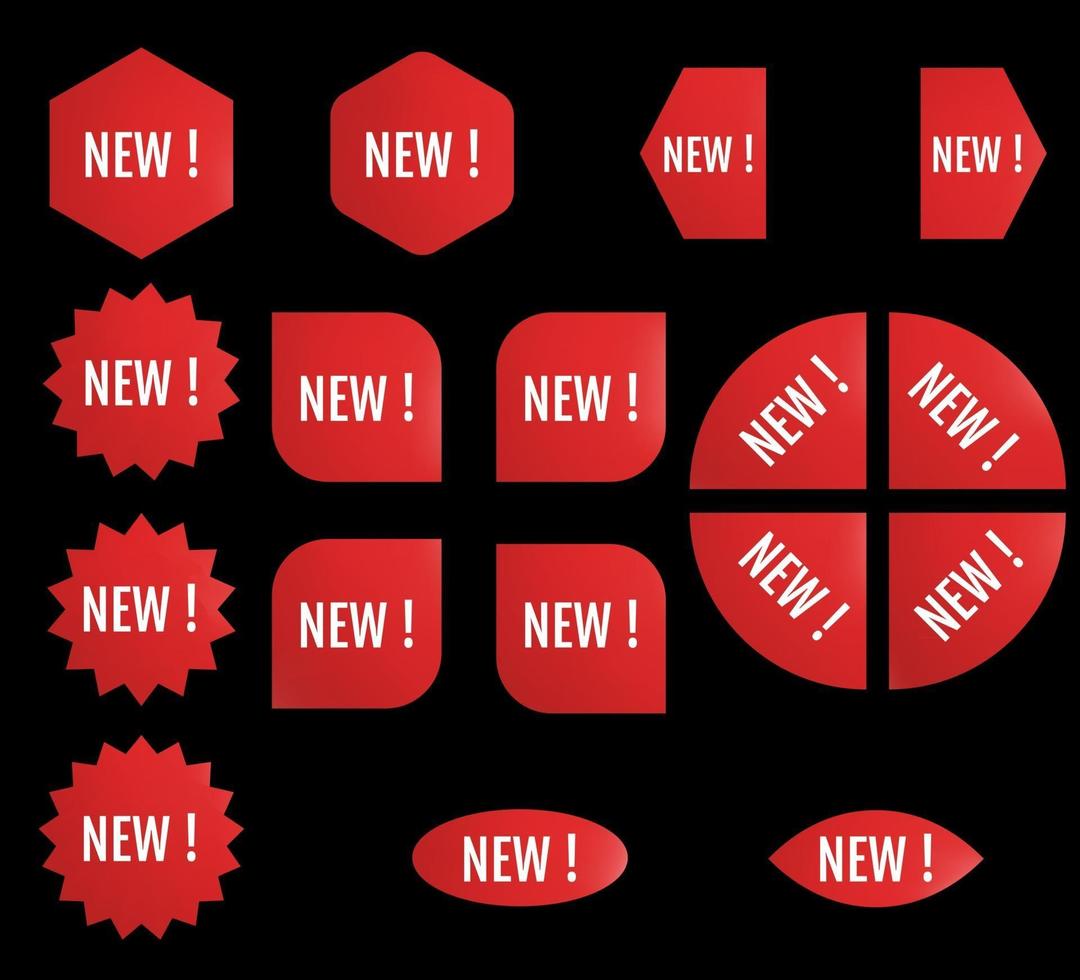 zwarte vrijdag nieuwe verkoop sticker set rode promotielabels vector